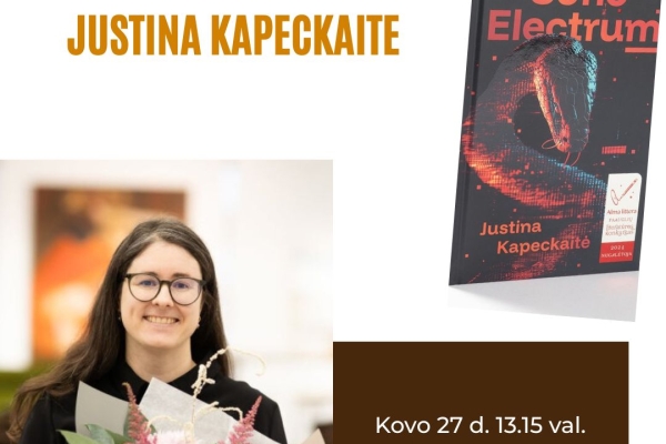 Susitikimas su rašytoja Justina Kapeckaite